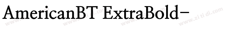 AmericanBT ExtraBold字体转换